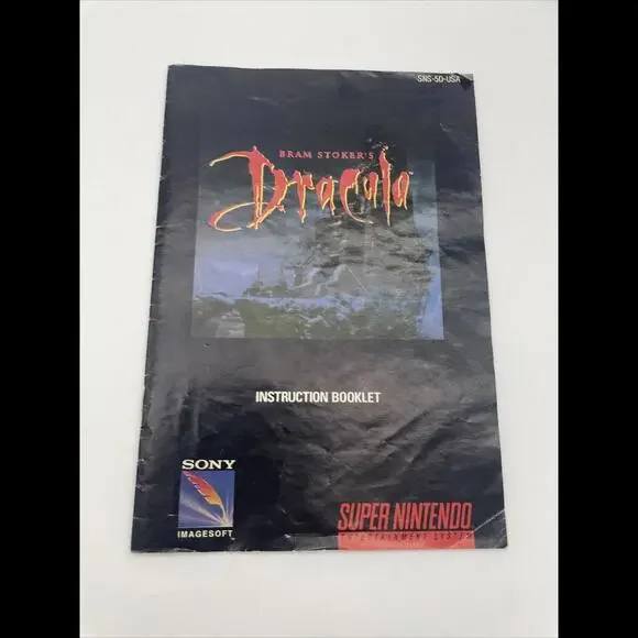 Bram Stoker's Dracula (SNES) Super Nintendo CIB 1993 Imagesoft VG - Picture 2 of 9